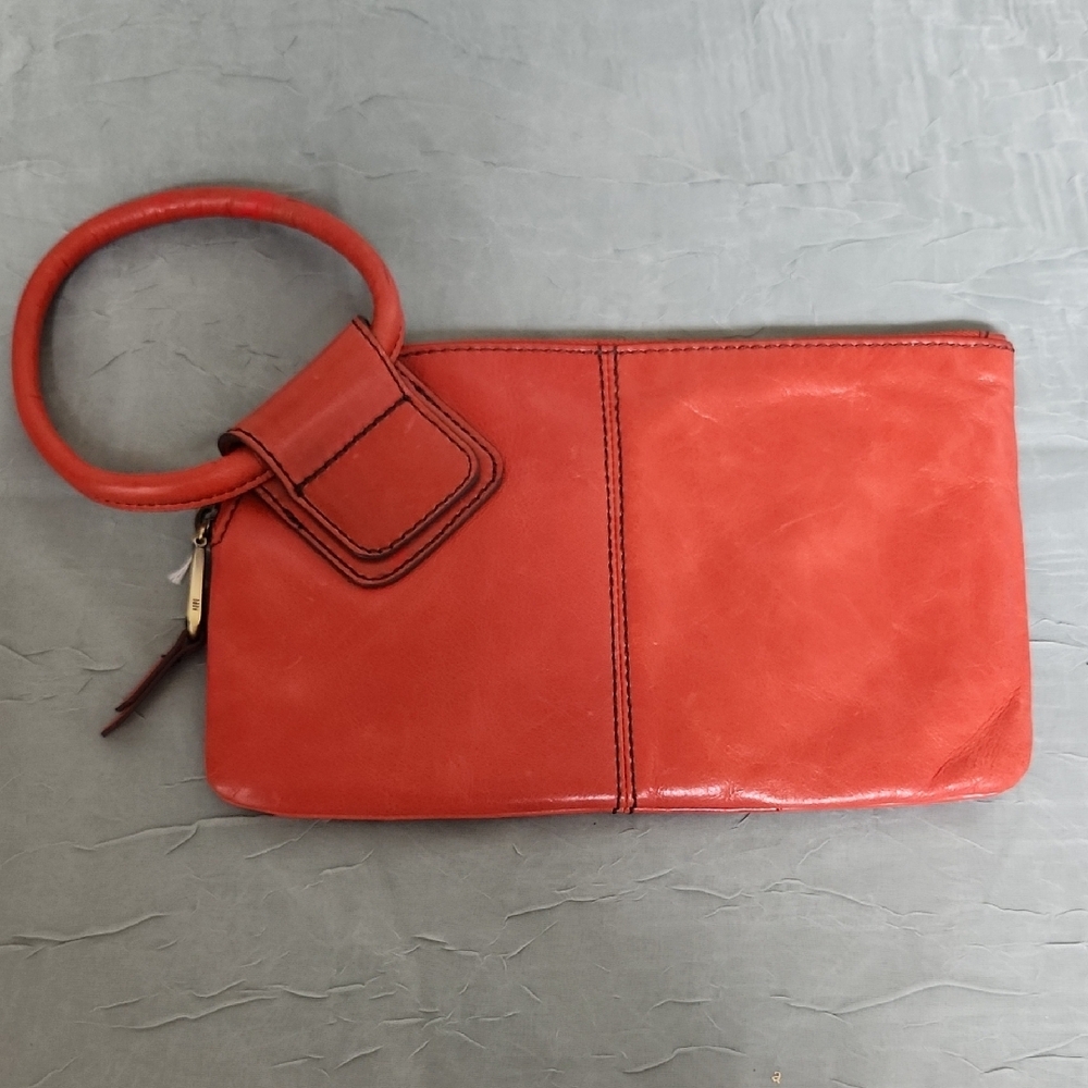Hobo International Red Leather Wristlet/Clutch